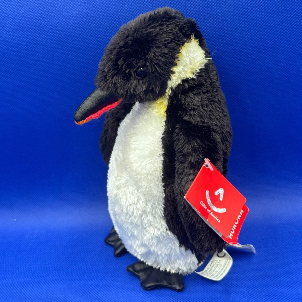 Aurora World Mini Emperor Penguin NWT Plush Stuffed Animal Black White New Bird